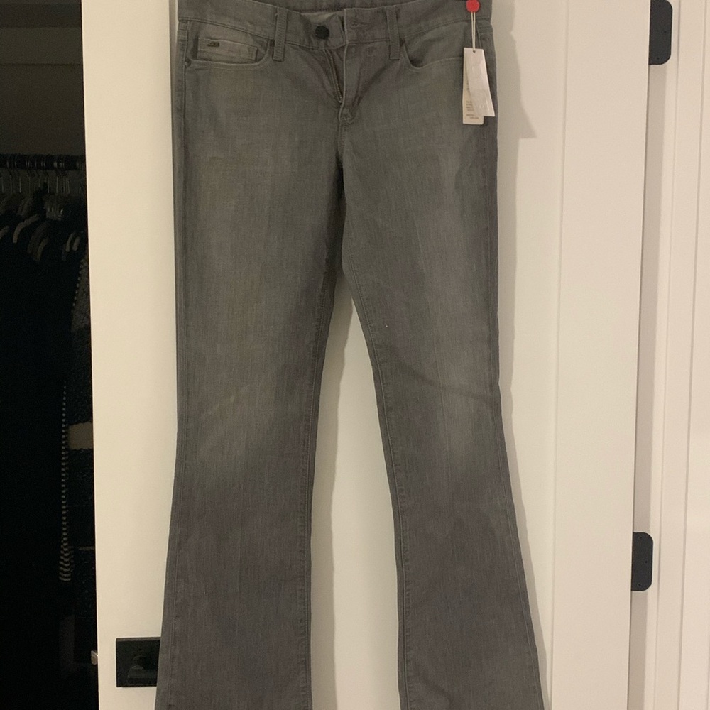 NEVER WORN Joe brand jeans.  Gray, flare